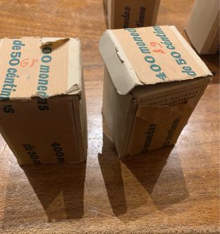 Caja 400 monedas 50 céntimos 1966