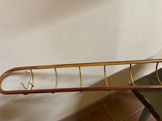 Lampadario effetto legno marrone oro