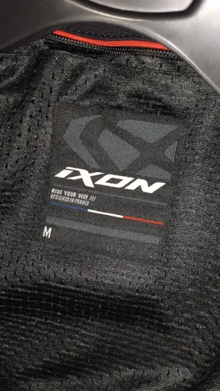 Traje de moto IXON cuero negro/blanco/rojo 2 pieza