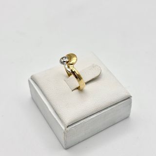 Anillo Oro 18kt y Diamante