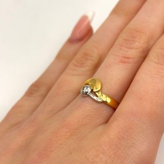 Anillo Oro 18kt y Diamante