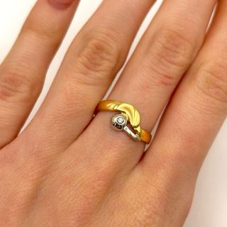 Anillo Oro 18kt y Diamante