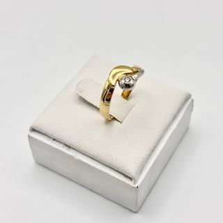 Anillo Oro 18kt y Diamante