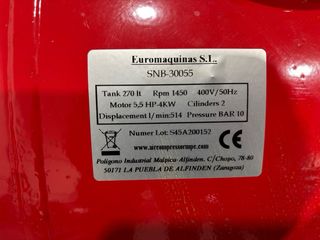 Compresor MPC 5,5HP 4KW Trifásico