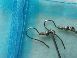 Pendientes hippies de plata con piedras de colores