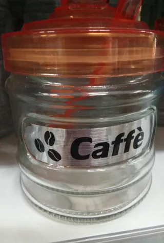 Contenitore per caffè in vetro e plastica
