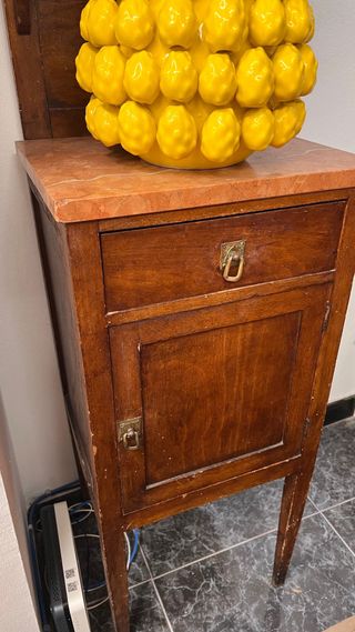Mueble auxiliar madera y mármol