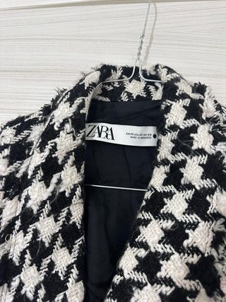 Zara Giacca tweed pied de poule – tg XS