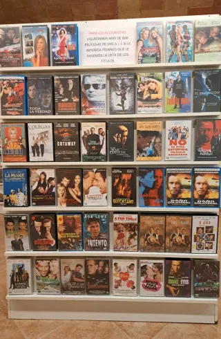 Lote 800 Películas VHS a 1€ por unidad