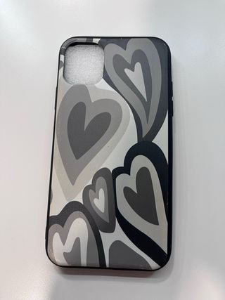 Funda iPhone 11 Corazones Grises