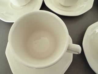 Set 5 Tazze Caffè Churchill Porcellana Bianca