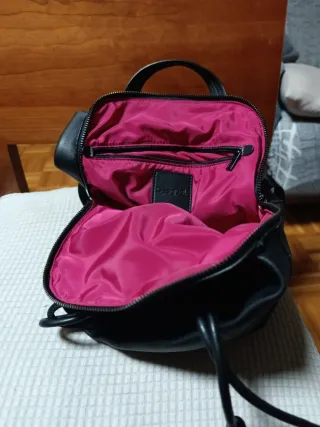 Bolso Desigual Negro y Rosa