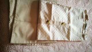 Pigiama estivo cotone 100% beige classico vintage