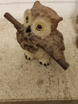 Cinco figuras búhos de colección son cinco