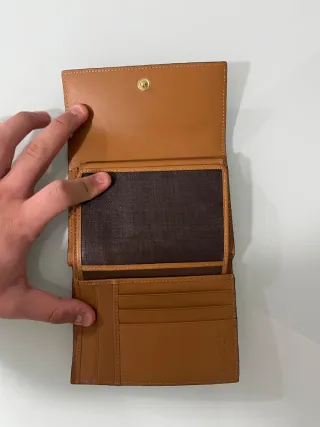 Portafoglio The Bridge blu e marrone