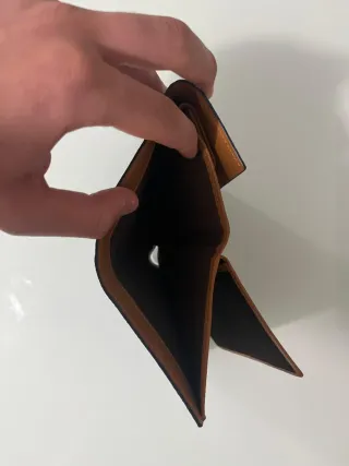 Portafoglio The Bridge blu e marrone