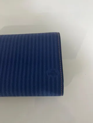 Portafoglio The Bridge blu e marrone