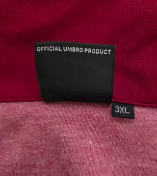 Sudadera Umbro Media Cremallera Roja