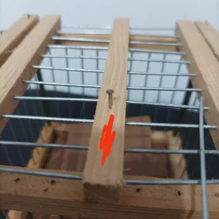 Set di gabbie in legno e metallo per richiamo, 6 gabbie