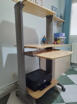 Mesa escritorio auxiliar con ruedas