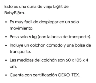 CUNA PLEGABLE + MOCHILA