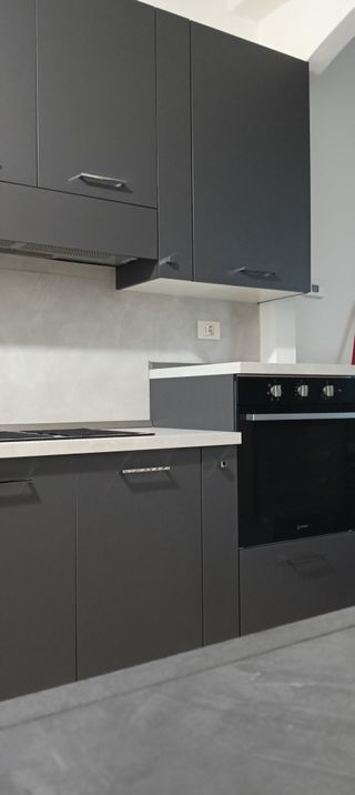 Cucina grigia in legno - 2 anni