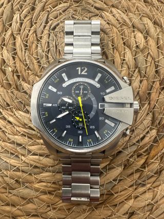 Reloj Diesel Cronógrafo Azul y Plateado original