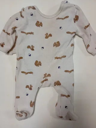 Pijama bebé 56cm ardillas