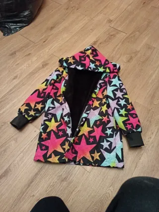Abrigo niña estrellas multicolor