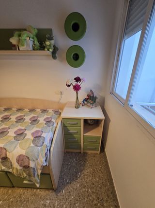 Dormitorio completo beige y plata