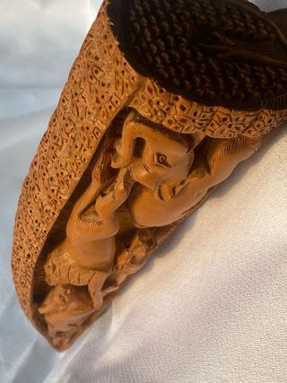 Escultura India Antigua Madera Tallada artesanal