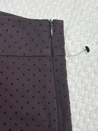 Zara pantaloni marroni a pois in rilievo – tg S