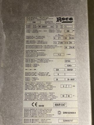 Presostato Caldera Roca RS 20/20F