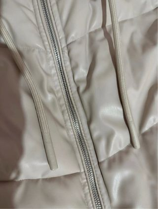 Chaqueta acolchada polipiel Zara Beige