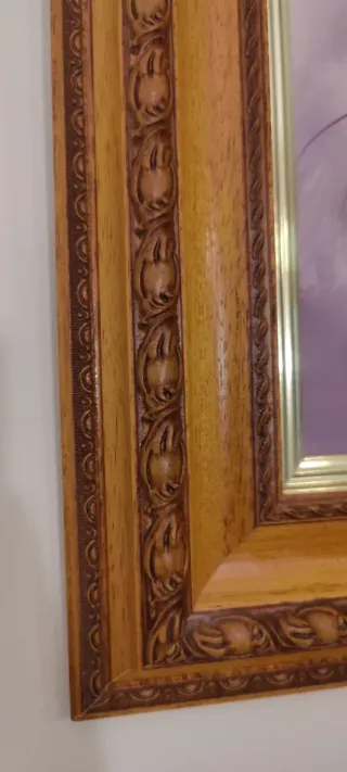 Cuadro de flores rosas y azules