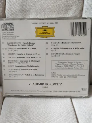 Vladimir Horowitz Lote 3cd's