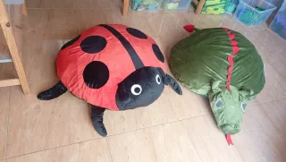 2 Pouf Gonfiabili per Bambini (Drago e Farfalla)