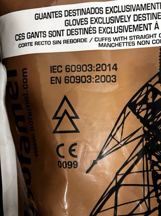 Guantes Sofamel 30000V Talla 10 Beige