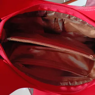 Sandalias tacón rojas con flores