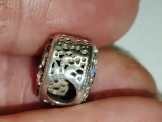 Charm fiore zirconi luminosi viola