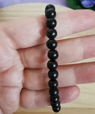 Pulsera Shungita Natural tamaño 6mm
