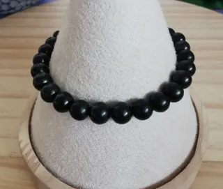 Pulsera Shungita Natural tamaño 6mm