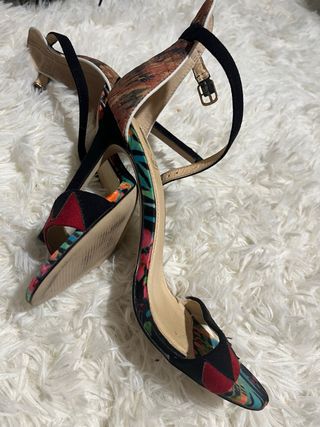 Sandalias de tacón multicolor
