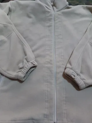 Chaqueta polar (color beige/cremallera) - nuevo