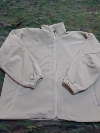 Chaqueta polar (color beige/cremallera) - nuevo