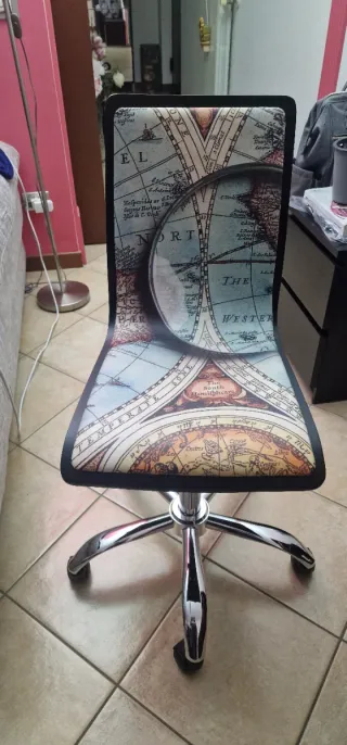 Sedia ufficio Young Gulliver Mappa Vintage