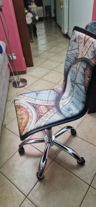 Sedia ufficio Young Gulliver Mappa Vintage