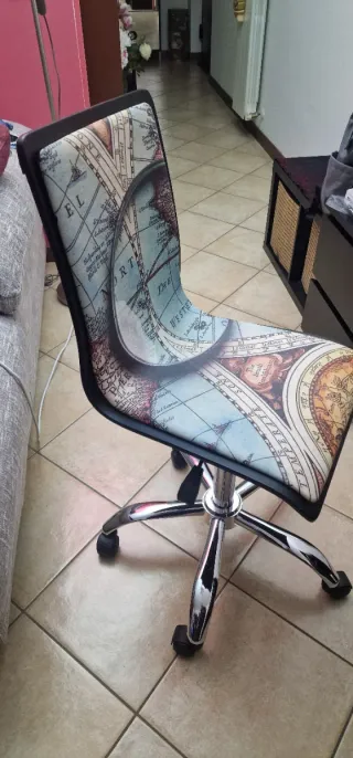 Sedia ufficio Young Gulliver Mappa Vintage