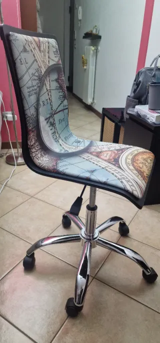 Sedia ufficio Young Gulliver Mappa Vintage