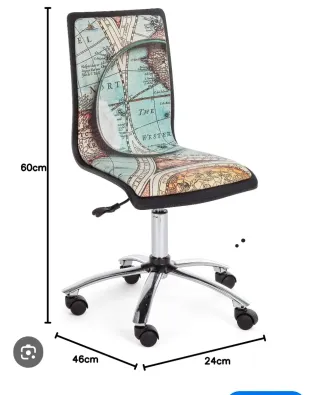 Sedia ufficio Young Gulliver Mappa Vintage